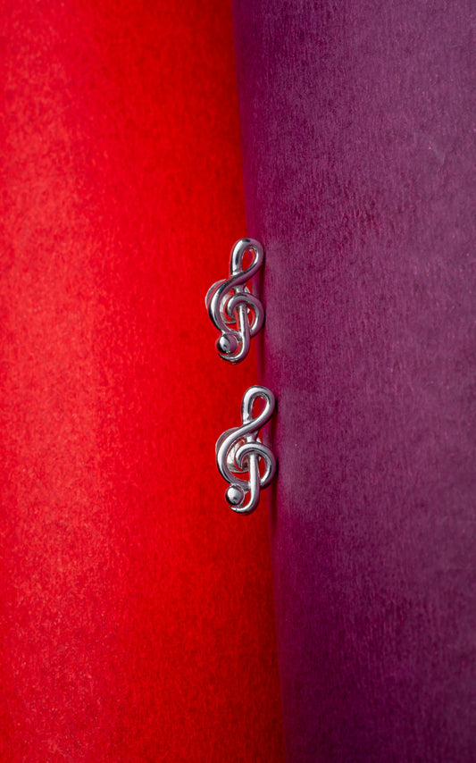 Storkstone-Ear-Treble Clef Stud