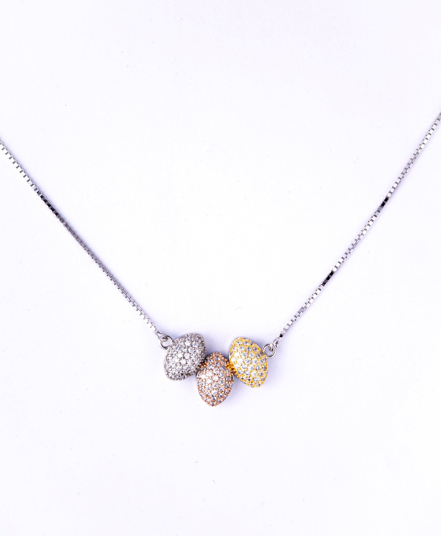 Storkstone-Necklace-Tricolor Pebble