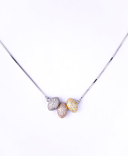 Storkstone-Necklace-Tricolor Pebble