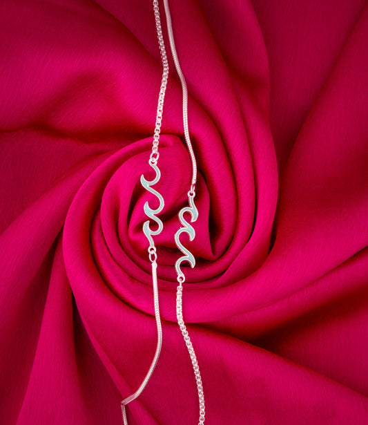 Storkstone-Anklet-Enamel Wave