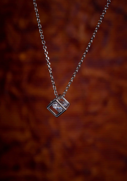 Storkstone-Necklace-Solitaire Cube