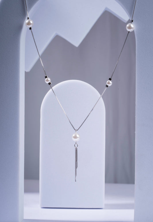 StorkStone-Necklace-Pearl Tassel