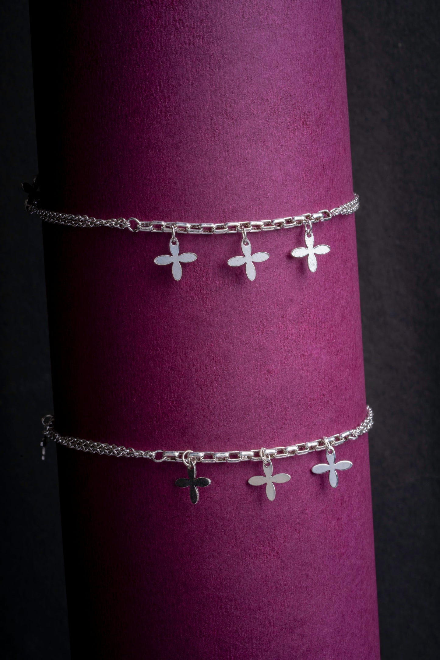 Storkstone-Anklet-Multi Flower