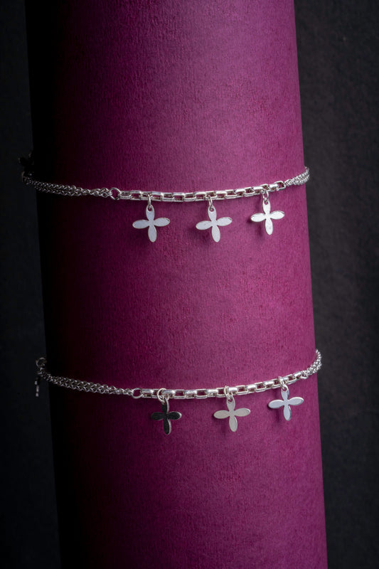 Storkstone-Anklet-Multi Flower