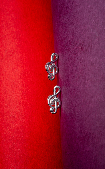 Storkstone-Ear-Treble Clef Stud