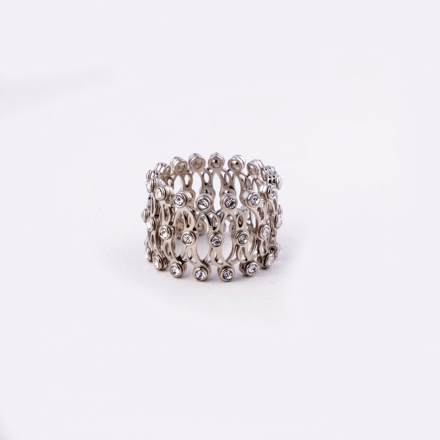 Storkstone-Ring-Expandable Wide Band Silver