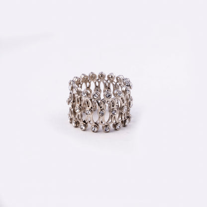 Storkstone-Ring-Expandable Wide Band Silver