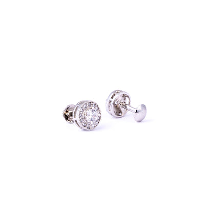 Storkstone-Ear-Round Halo Stud