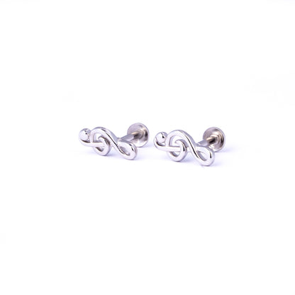Storkstone-Ear-Treble Clef Stud