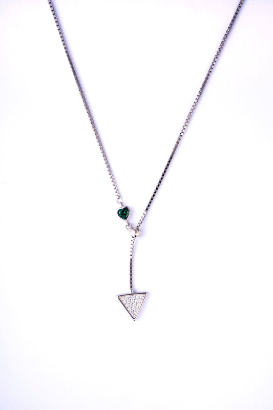 Storkstone-Neck-Green Heart Triangle