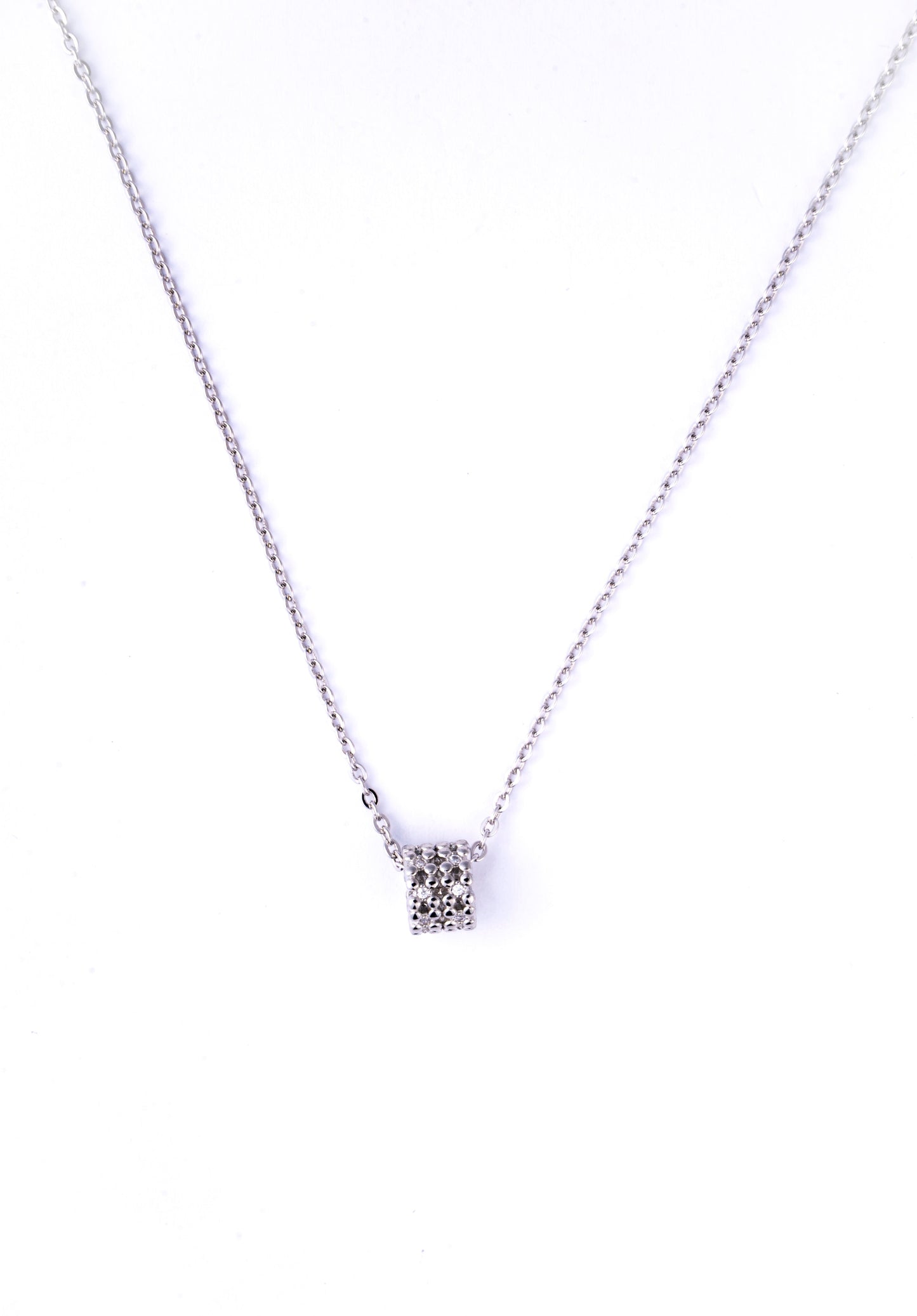 Storkstone-Necklace-Barrel Pendant