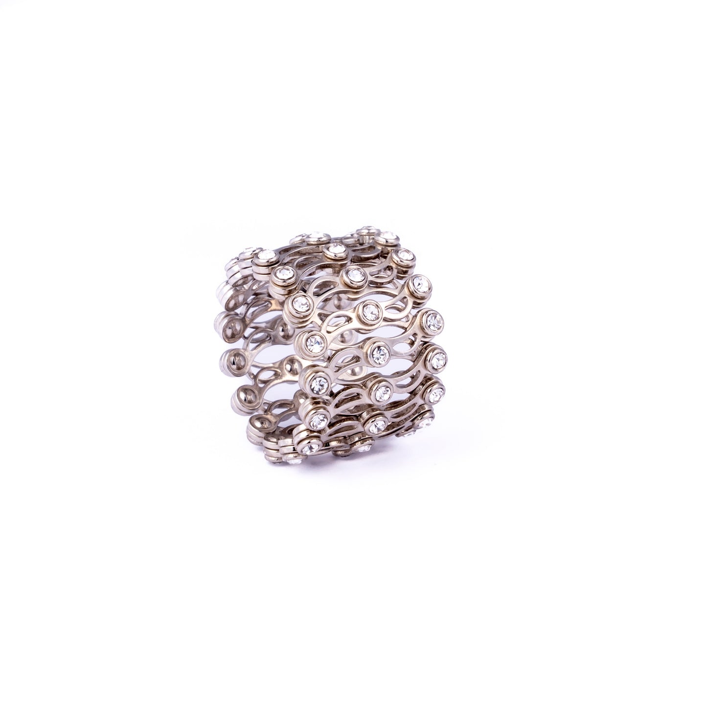 Storkstone-Ring-Expandable Wide Band Silver