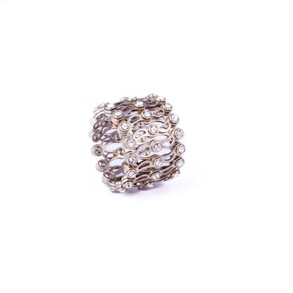 Storkstone-Ring-Expandable Wide Band Silver